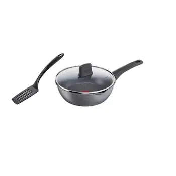 Wok Mineralia Force 26 Cm Aluminio Negro G1237702m T-fal