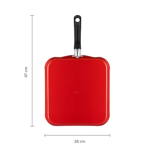 Foto 4 | Plancha Cuadrada Ekco Classic color Rojo