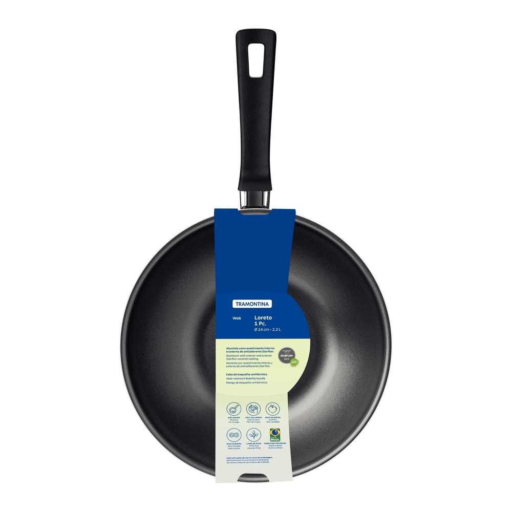 Foto 4 pulgar | Wok Tramontina Loreto 2.2 L