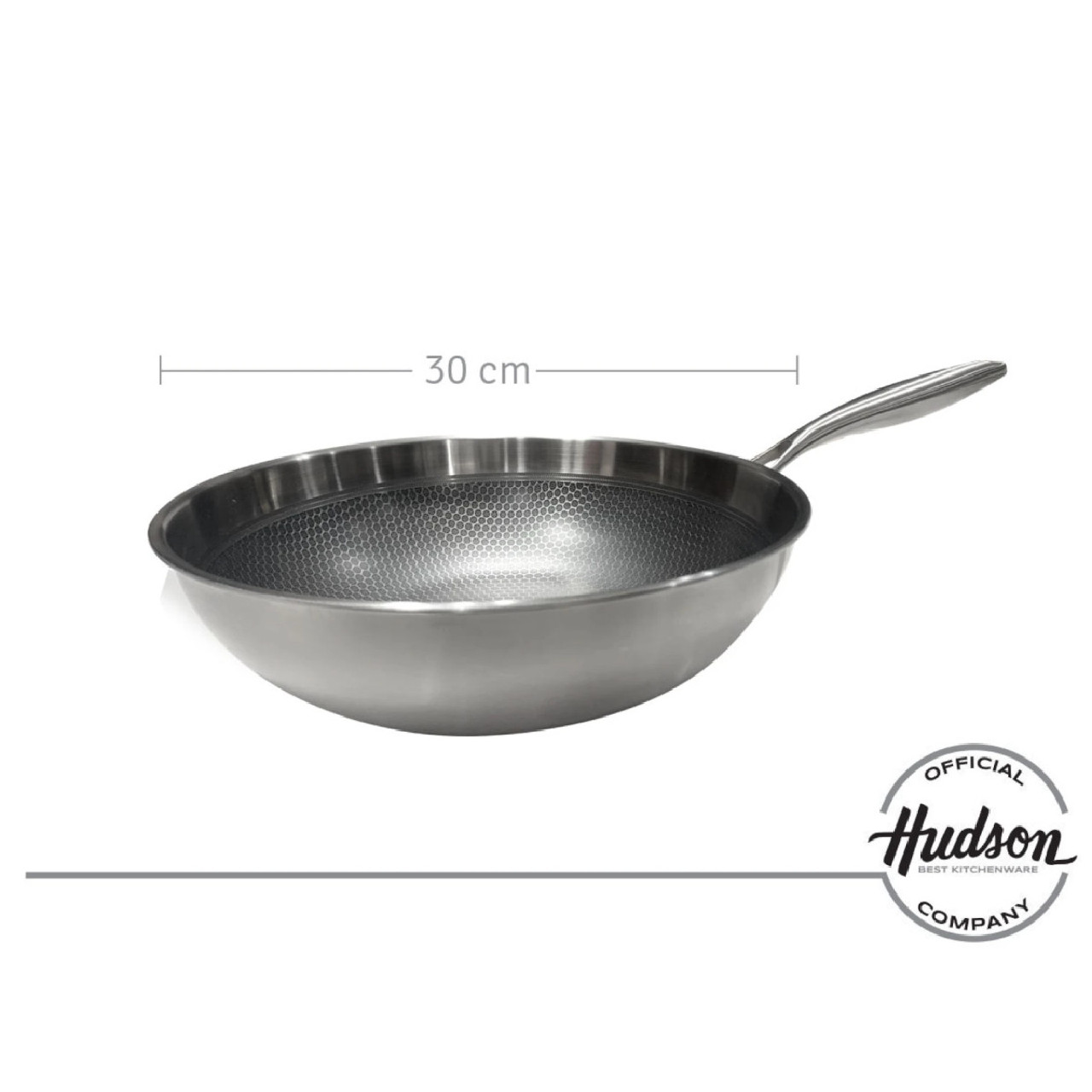 Foto 4 pulgar | Wok Hudson Acero Inoxidable 30cm Espesor 2mm Antiadherente