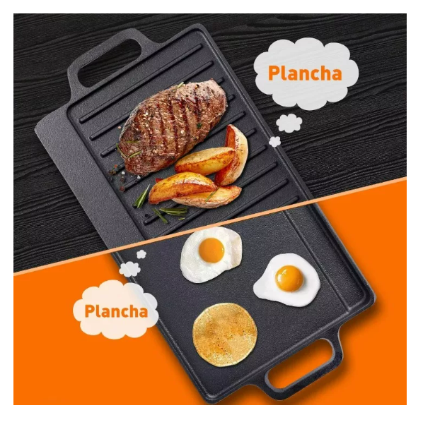 Foto 5 pulgar | Plancha Grill De Hierro Fundido Reversible Hermosa Vida