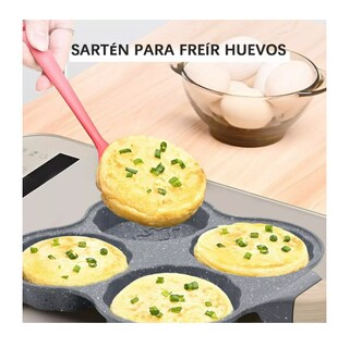 Foto 2 | Ollas Tortitas Sartén Huevos 4 Agujeros Antiadherente
