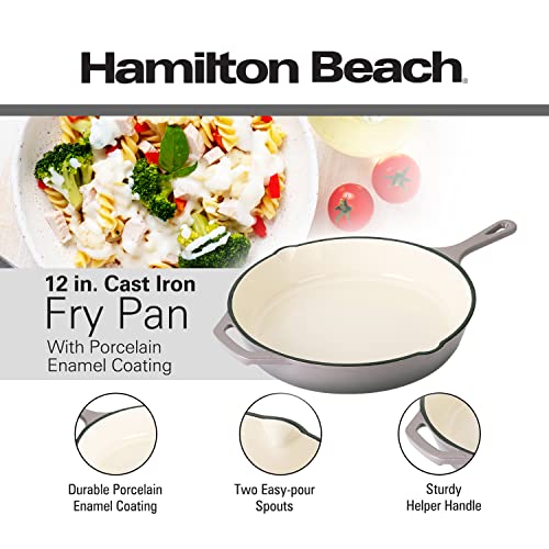 Foto 4 | Sartén Hamilton Beach De Hierro Fundido Esmaltado 30 Cm Gris - Venta Internacional.