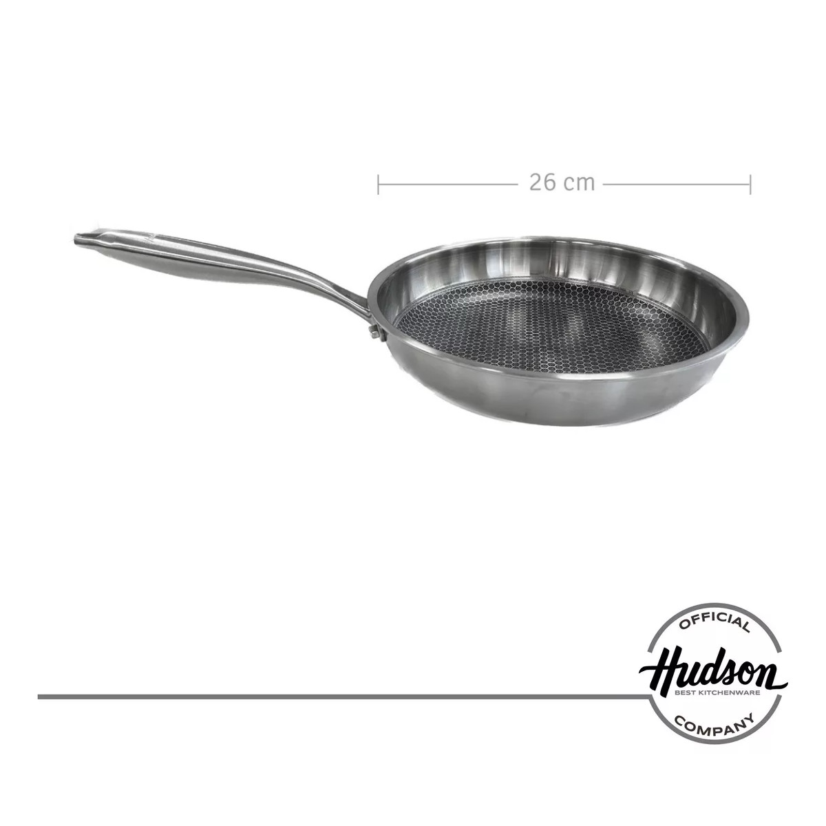 Foto 2 | Sarten Acero Inoxidable 26cm Hudson Espesor 2mm Antiadherente