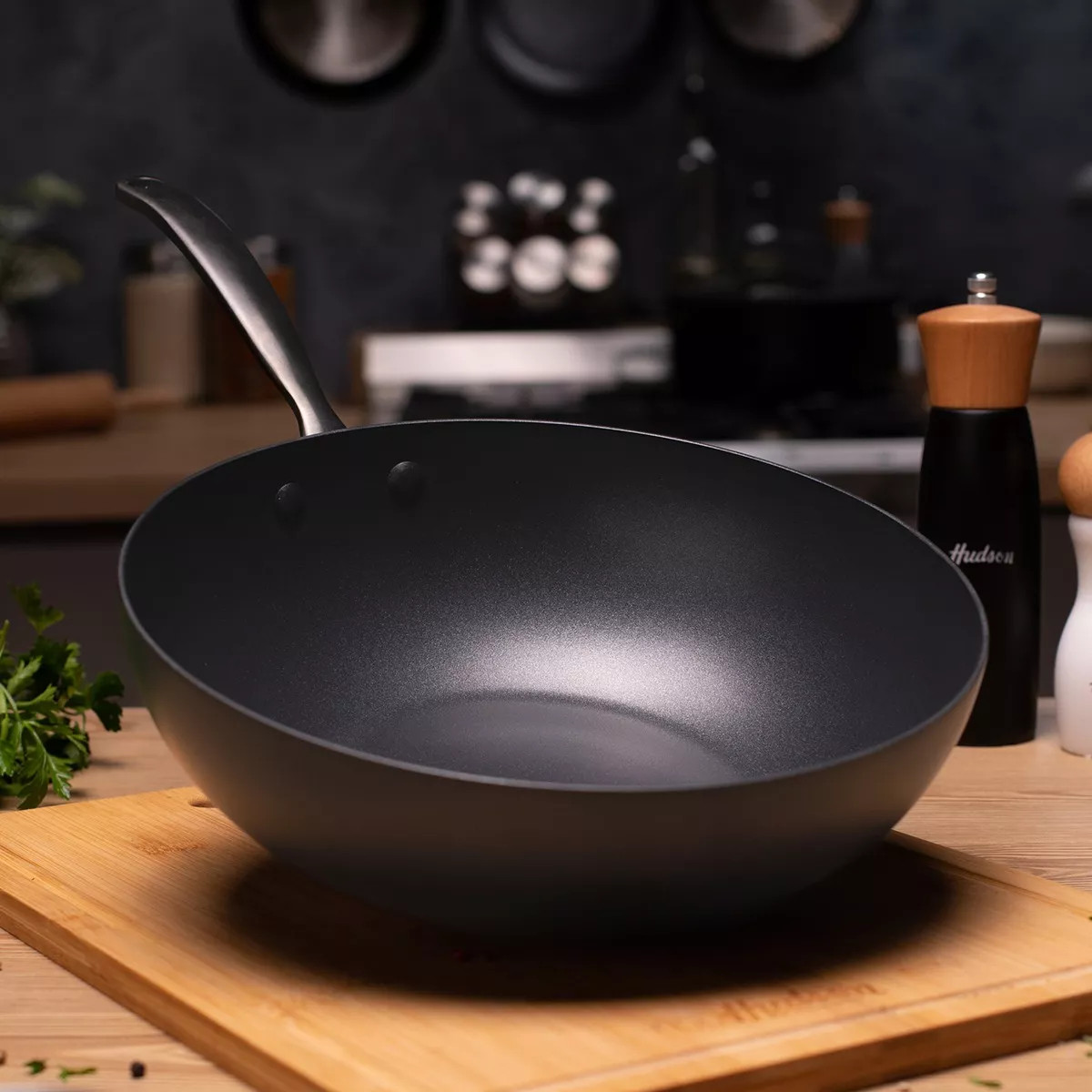 Foto 4 pulgar | Wok Aluminio Negro 2.5m Espesor 28 Cm Hudson Antihaderente