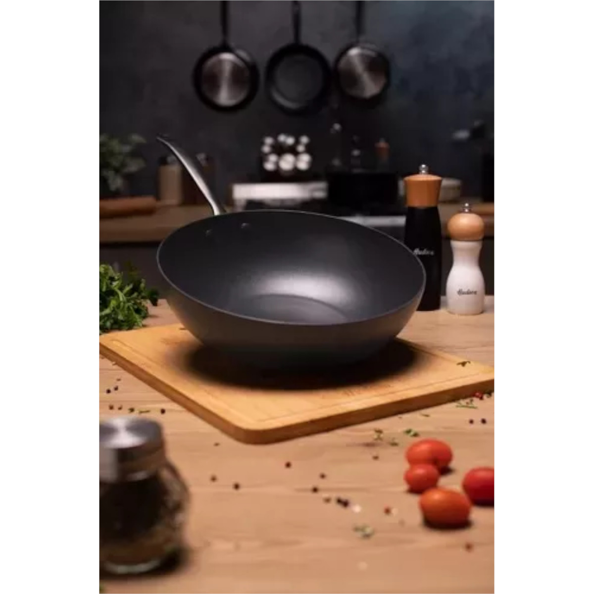 Foto 5 pulgar | Wok Aluminio Negro 2.5m Espesor 28 Cm Hudson Antihaderente