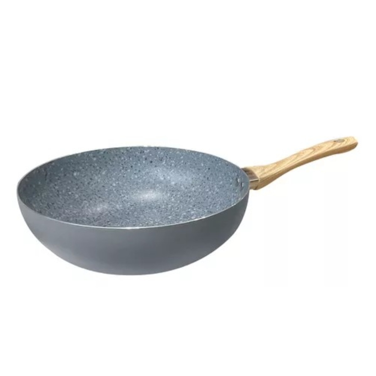 Wok Sarten Aluminio 28 Cm Hudson Granito Antiadherente