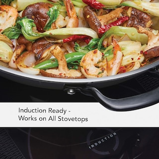 Foto 4 | Wok Kitchenaid De Acero Inoxidable Pulido, 5 Capas, 38 Cm - Venta Internacional.