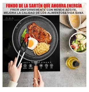 Foto 4 | Sartén Antiadherente 26 Cm con Tapa Gris