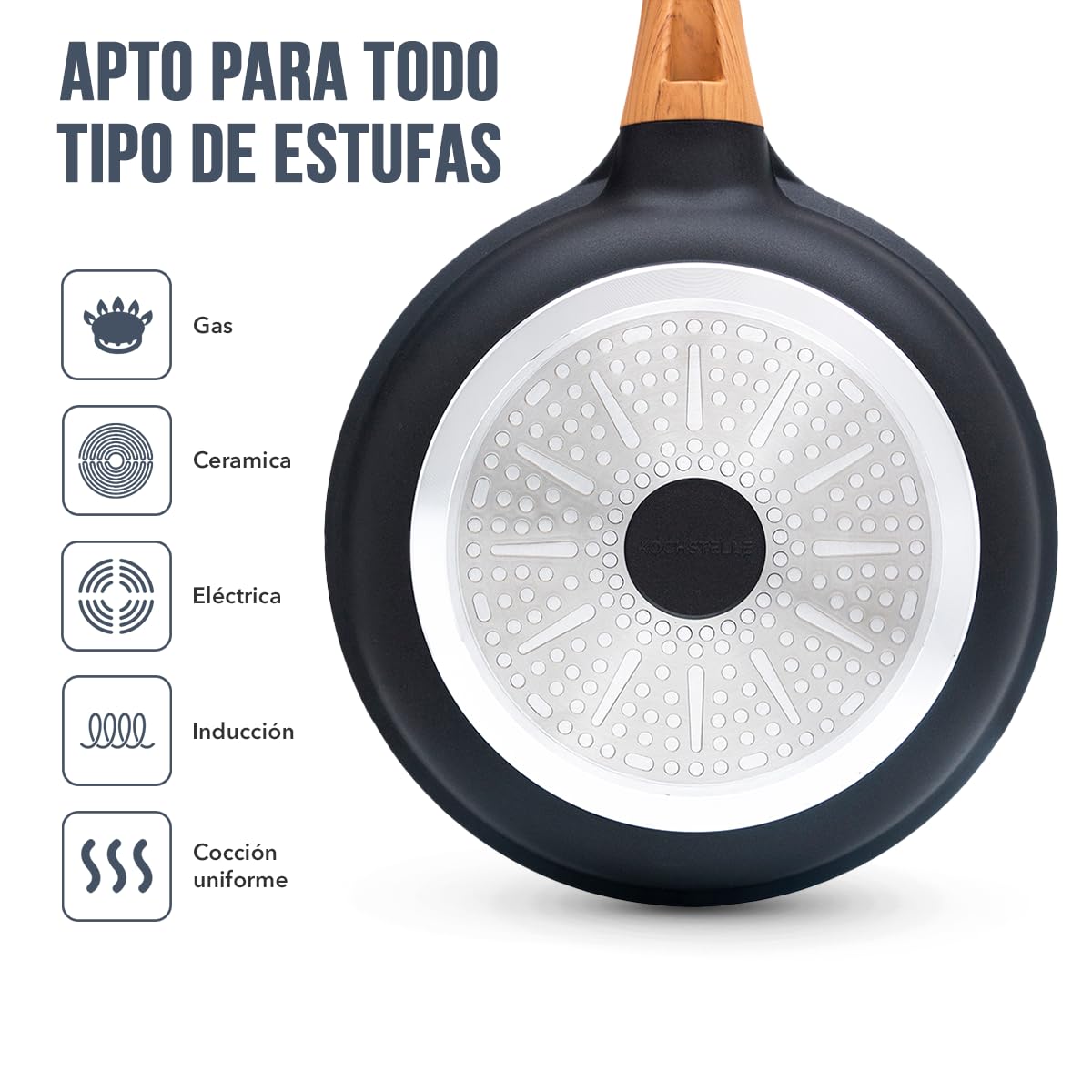 Foto 3 pulgar | Sartén Kochstelle con Revestimiento Antiadherente 10 cm Negro - Venta Internacional