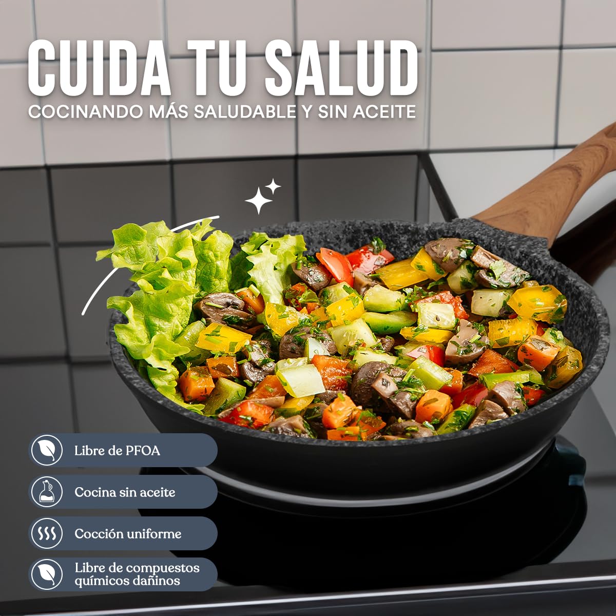 Foto 5 pulgar | Sartén Kochstelle con Revestimiento Antiadherente 10 cm Negro - Venta Internacional