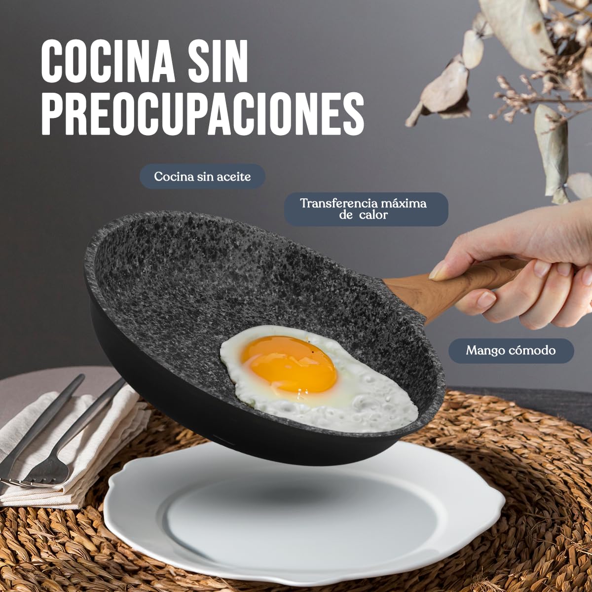 Foto 7 pulgar | Sartén Kochstelle con Revestimiento Antiadherente 10 cm Negro - Venta Internacional
