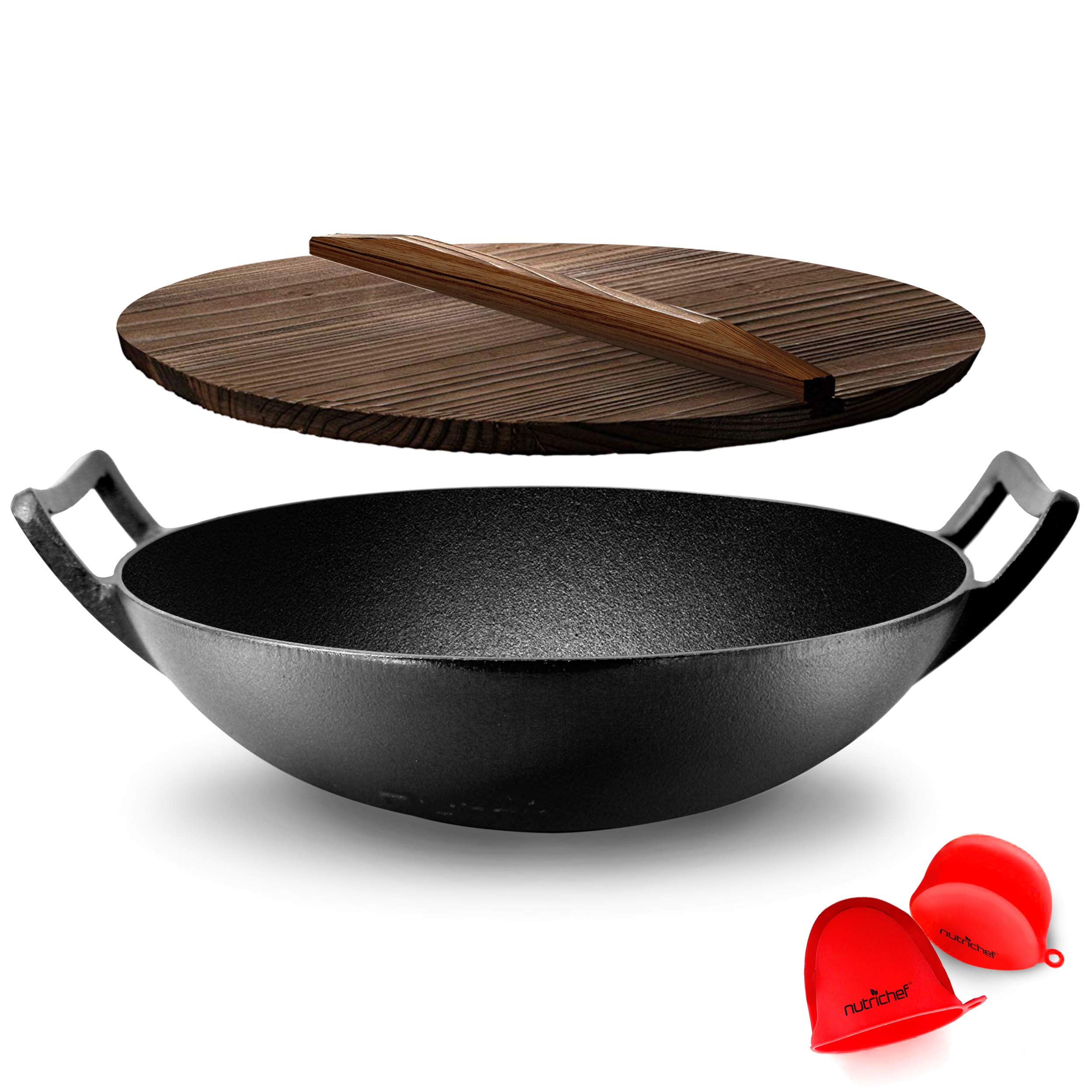 Wok Nutrichef De Hierro con Tapa-Venta Internacional