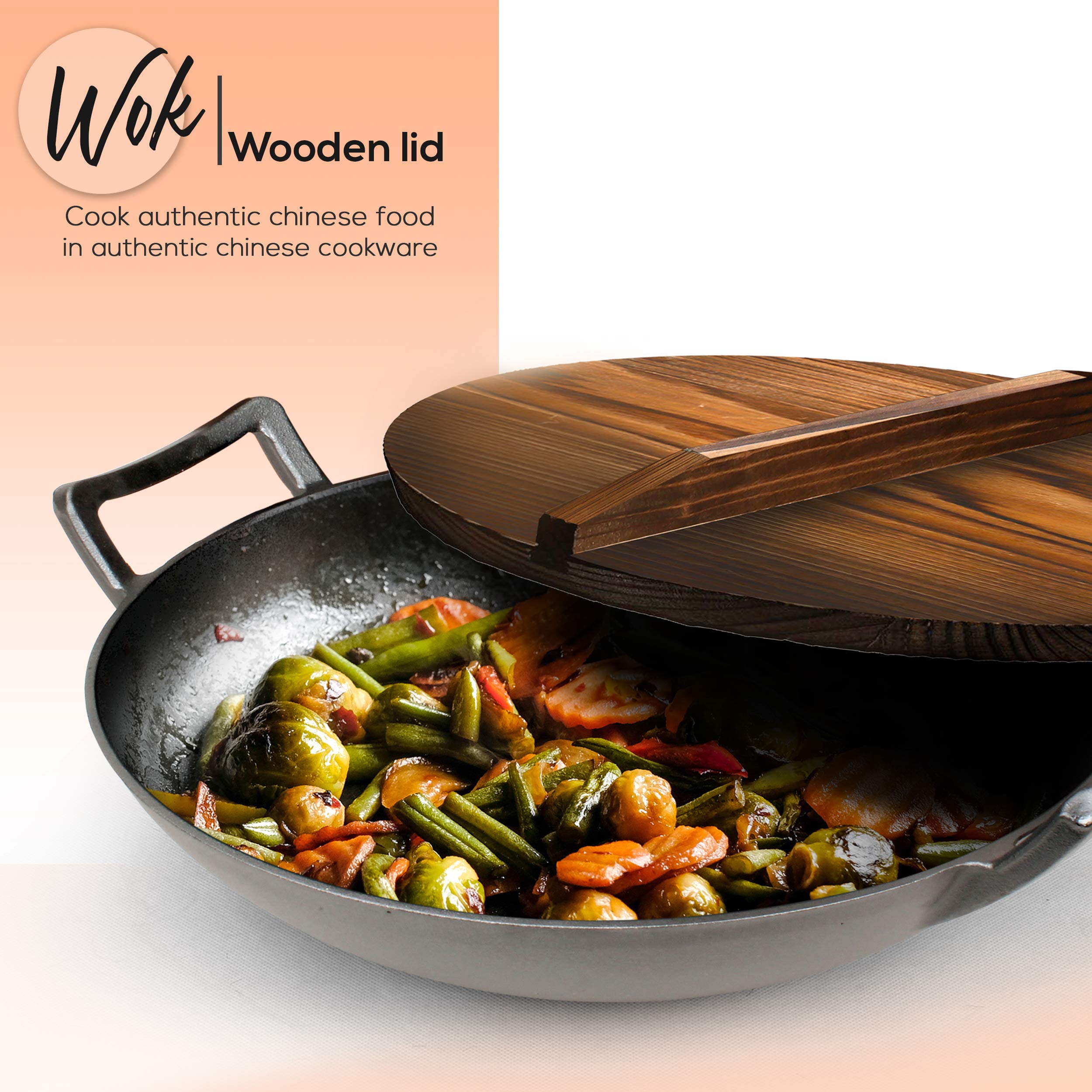 Foto 2 | Wok Nutrichef De Hierro con Tapa-Venta Internacional