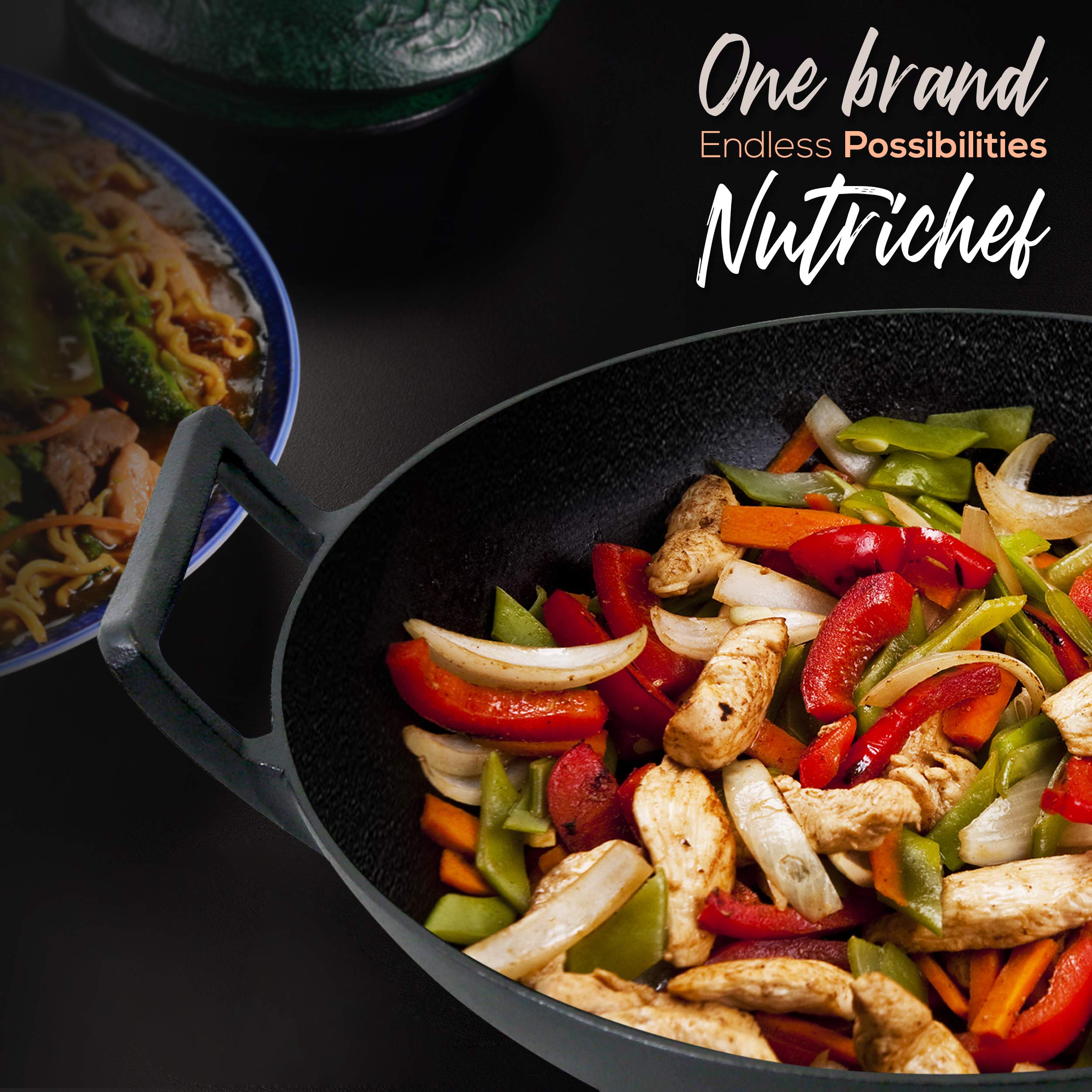 Foto 6 | Wok Nutrichef De Hierro con Tapa-Venta Internacional