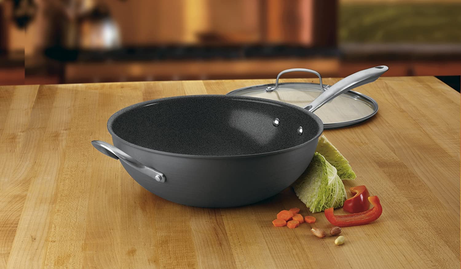 Foto 4 pulgar | Stir-Fry Wok Cuisinart GG26-30H Greengourmet de 30 cm con Cubierta de Cristal - Venta Internacional