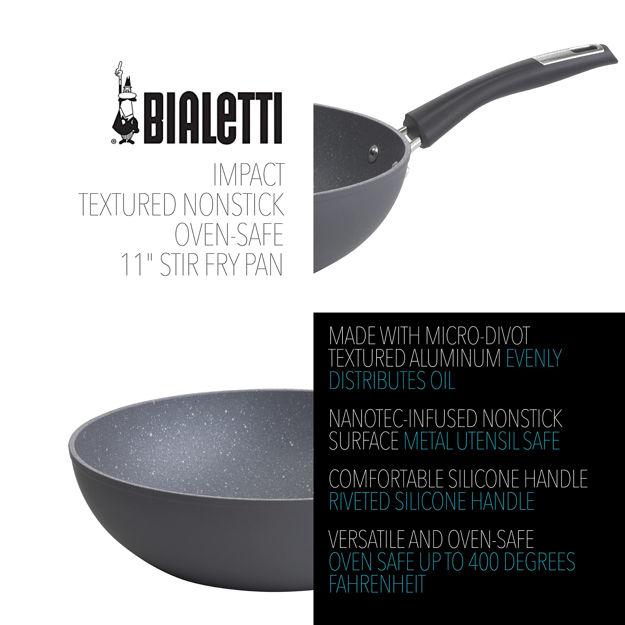Foto 2 | Sartén Antiadherente Bialetti Impact de 28 cm - Venta Internacional
