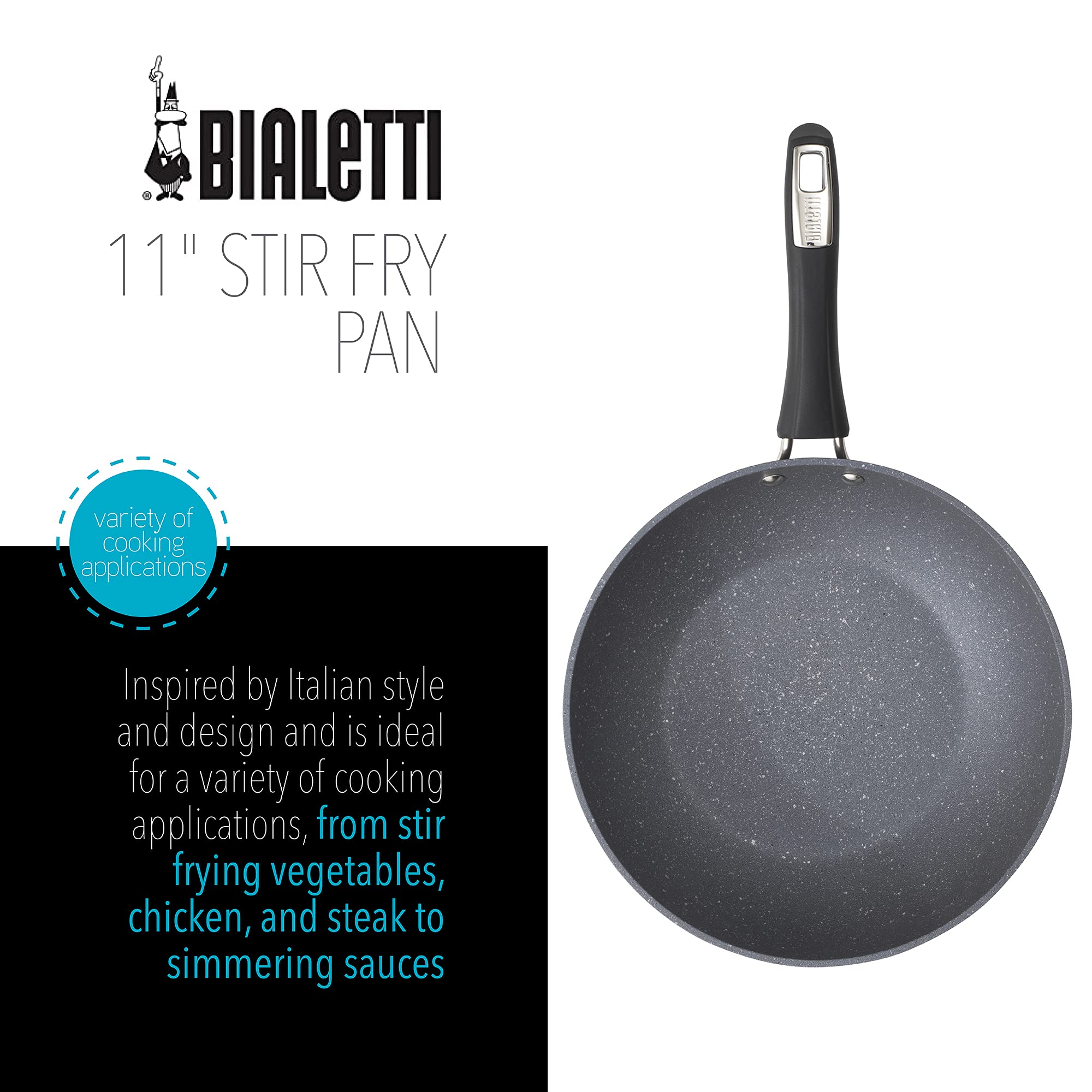 Foto 3 | Sartén Antiadherente Bialetti Impact de 28 cm - Venta Internacional