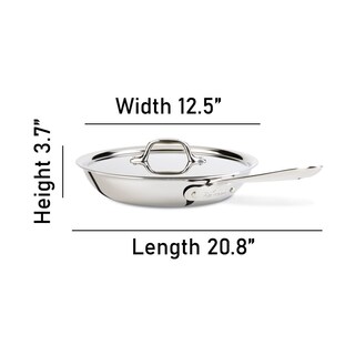 Foto 7 | Sartén All-clad D3 De Acero Inoxidable 30 Cm Con Tapa Plateada - Venta Internacional.