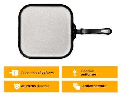 Foto 2 | Sartén Xtellar Lisa Roja Con Antiadherente