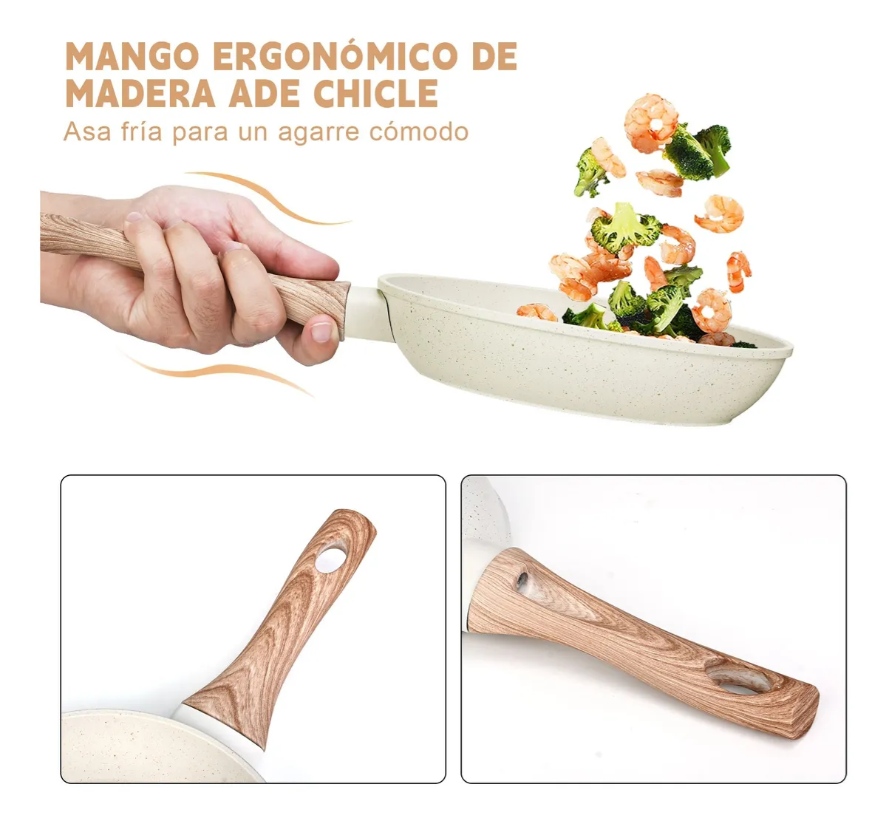 Foto 5 pulgar | Juego De 3 Sartenes Xtellar Con Revestimiento Antiadherente Color Blanco