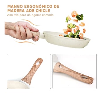 Foto 4 | Juego De 3 Sartenes Xtellar Con Revestimiento Antiadherente Color Blanco