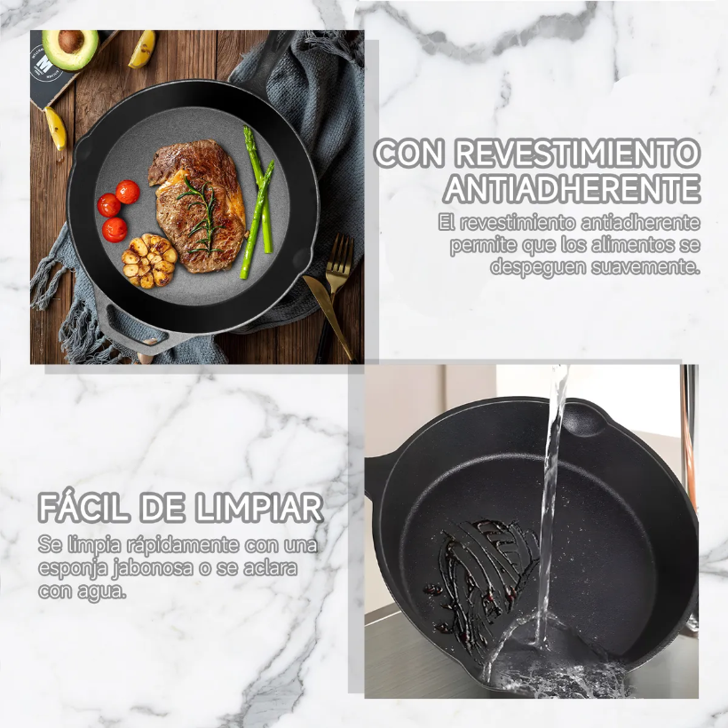 Foto 4 | Set de Sartenes Xtellar Hierro Fundido 2 Piezas