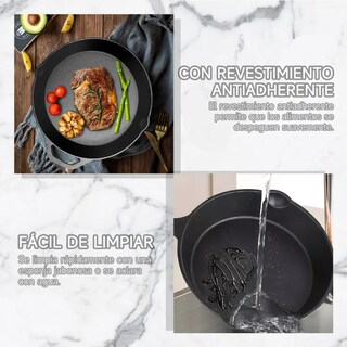 Foto 4 | Set de Sartenes Xtellar Hierro Fundido 2 Piezas