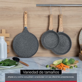 Foto 7 | Set de Sartenes y Crepera Cookify de Mármol 20/ 24/ 28 cm Gris Antiadherente Libre de PFOA