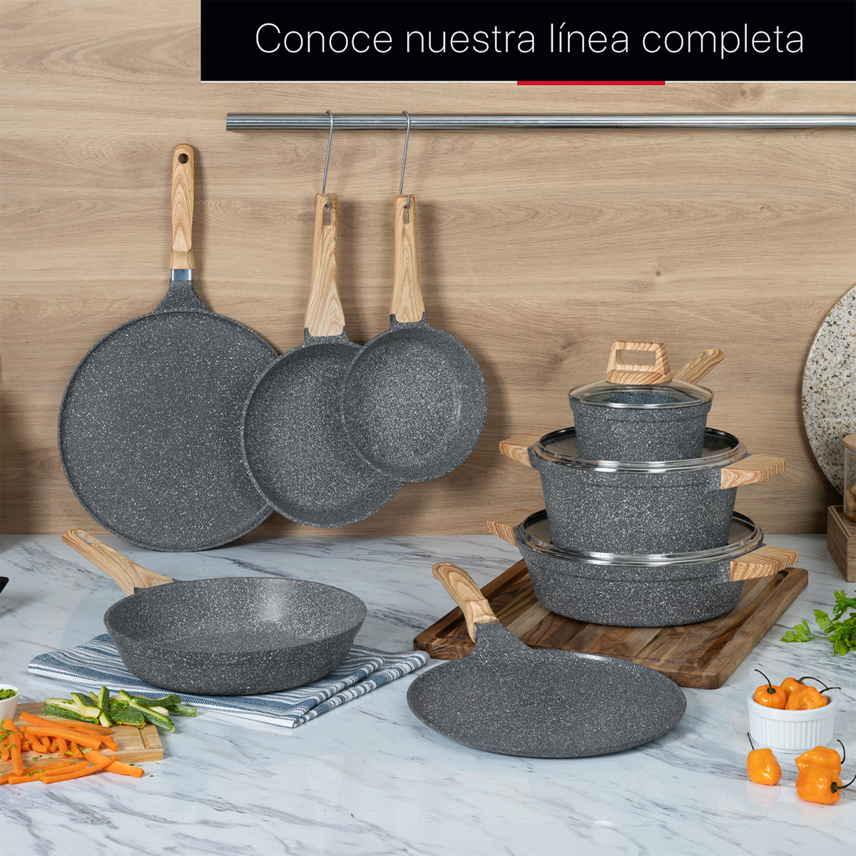 Foto 9 pulgar | Sartén Cookify De Mármol 20 Cm Gris, Antiadherente, Libre De Pfoa