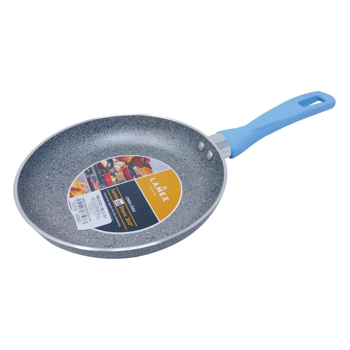 Sartén 20 Cm Antiadherente Stone 360° Mango Azul Lamex 6588-3