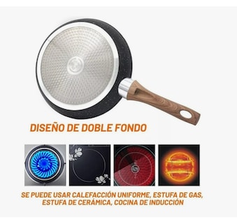 Foto 3 | Sartén Antiadherente Cocina Menaje 24cm Aluminio Alemán