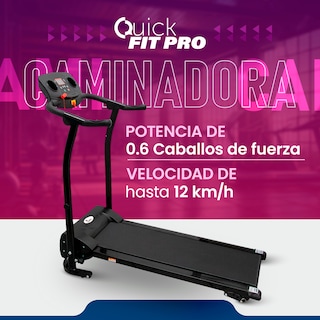 Foto 2 | Caminadora Eléctrica Plegable Quick Fit Pro con 12 Programas - 3 Posiciones de Inclinación Ajustables y Pantala LCD