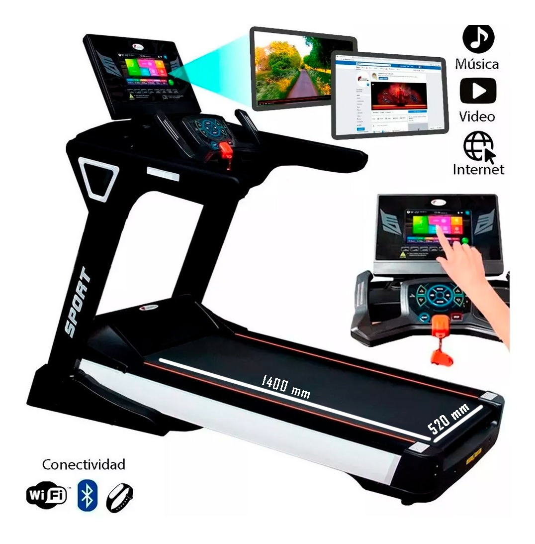 Foto 3 | Caminadora Electrica Profesional 3.6hp Wifi Bluetooth Pantalla Touch 12 Programas 15 Niveles Inclinacion