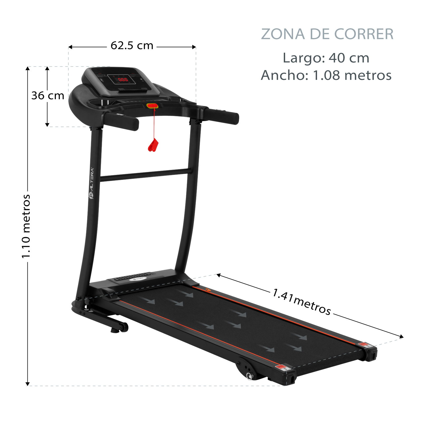 Foto 8 | Caminadora Eléctrica Altera X80alt de 1.5 Hp color Negro