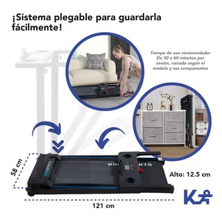 Foto 4 | Caminadora Eléctrica Kingsports Plegable color Negro