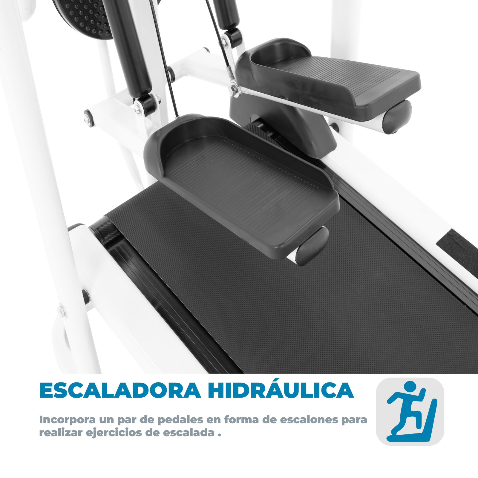 Foto 4 | Caminadora Mecánica Todo en 1 Cmmt1 Escaladora Lagartijas Plegable C/5 Funciones color Blanco