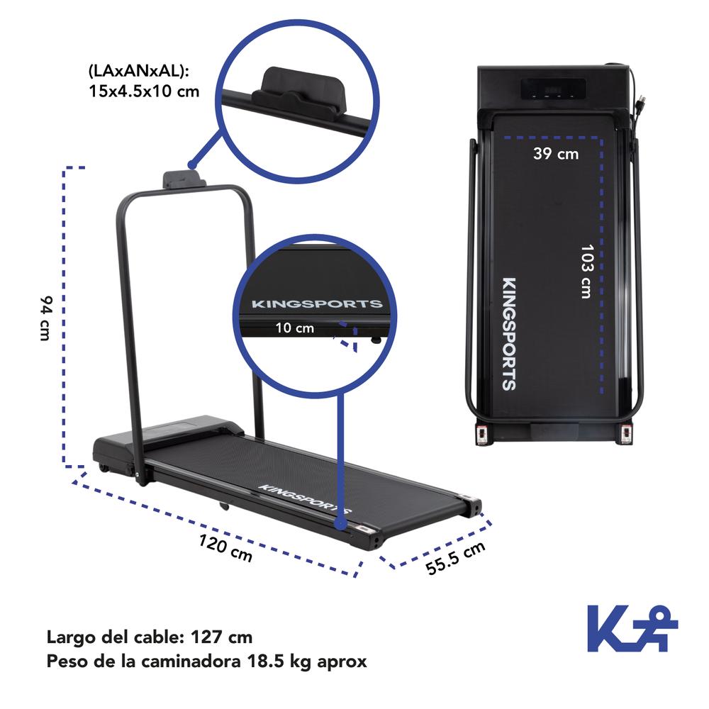 Foto 6 pulgar | Caminadora Electrica Plegable 1.3 Hp Banda Correr Kingsports