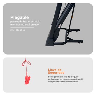 Foto 7 | Caminadora Eléctrica Bodytrainer Btru-850 Plegable Con Panel Led