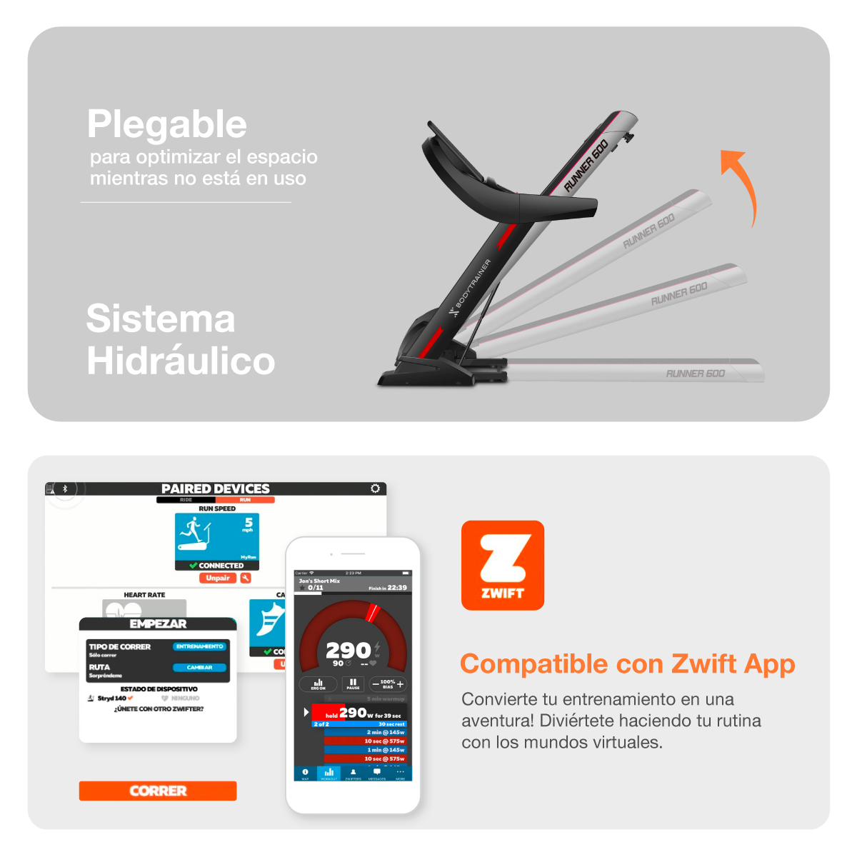 Foto 9 pulgar | Caminadora Eléctrica Bodytrainer Btru-600nueva Plegable con Pantalla Led