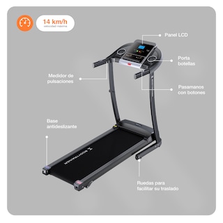 Foto 4 | Caminadora Eléctrica Plegable Bodytrainer B2-400 Con Display Led Y Medidor De Pulsaciones