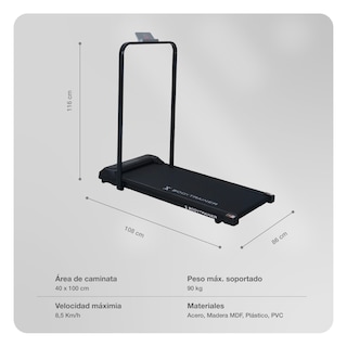 Foto 3 | Caminadora Eléctrica Bodytrainer Plegable Negro