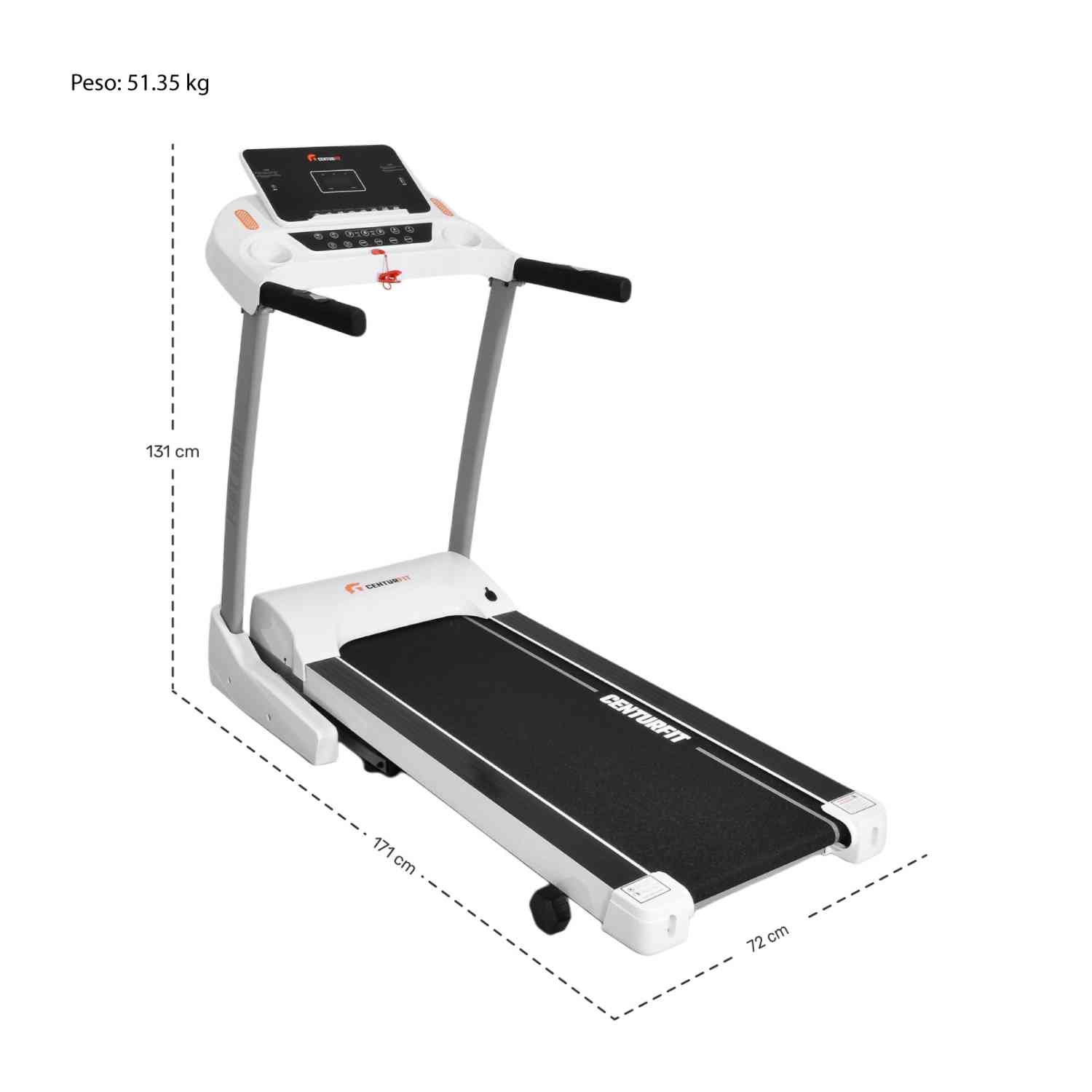 Foto 8 | Caminadora Eléctrica Centurfit Bluetooth App 1.75 hp 1313w 14.8 Km/h