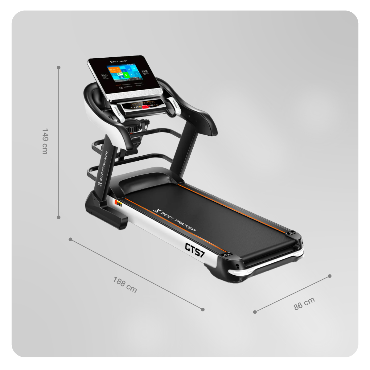 Foto 4 pulgar | Caminadora Eléctrica Plegable Bodytraine YP-GTS7 con Pantalla Táctil Wifi y Bluetooth