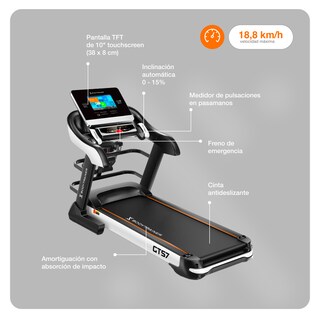 Foto 4 | Caminadora Eléctrica Plegable Bodytraine YP-GTS7 con Pantalla Táctil Wifi y Bluetooth