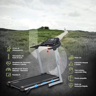 Foto 3 | Caminadora Bywell 2.0 Hp Plegable Velocidad 16 Km/h
