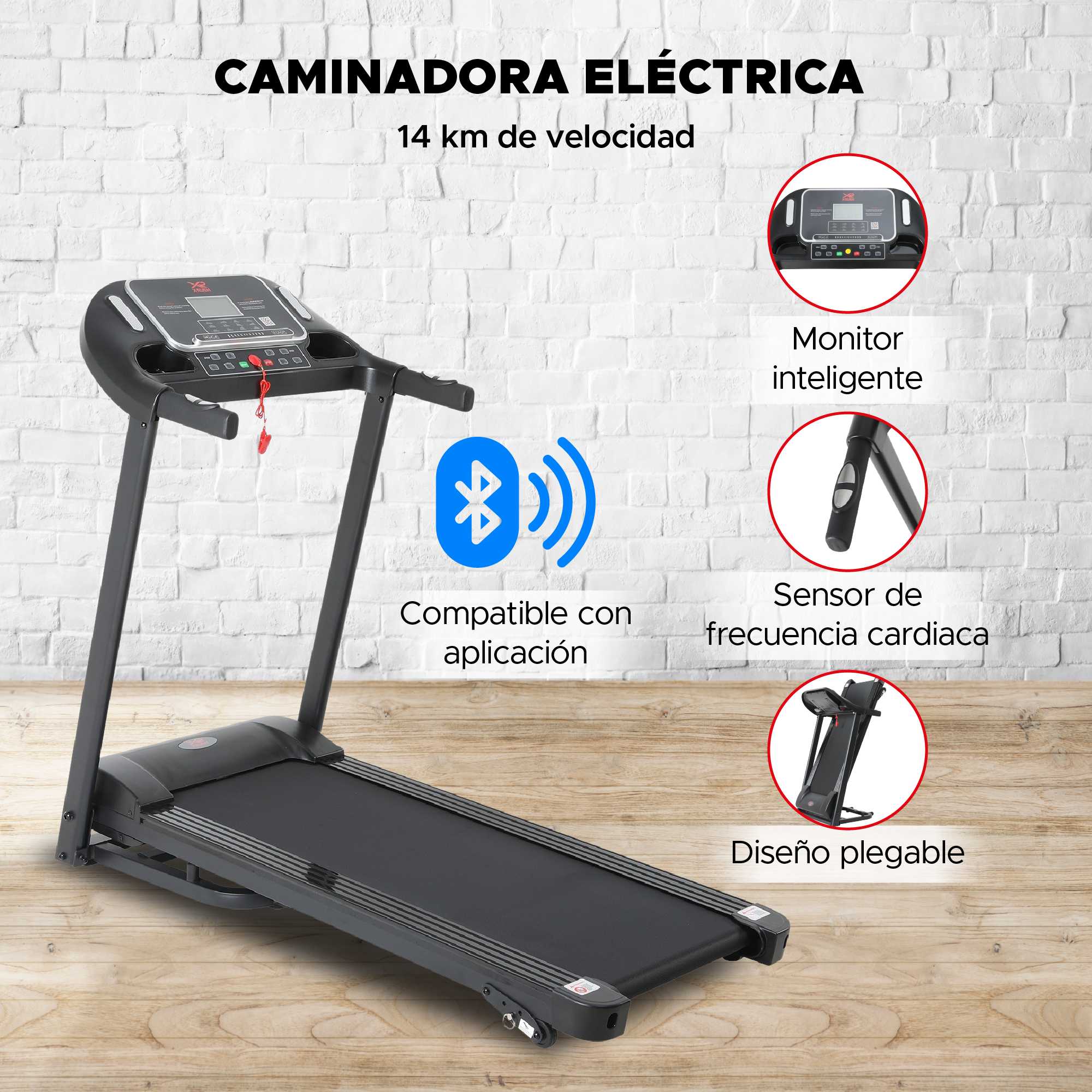 Foto 3 pulgar | Caminadora Eléctrica Plegable X-rush con Pantalla Digita