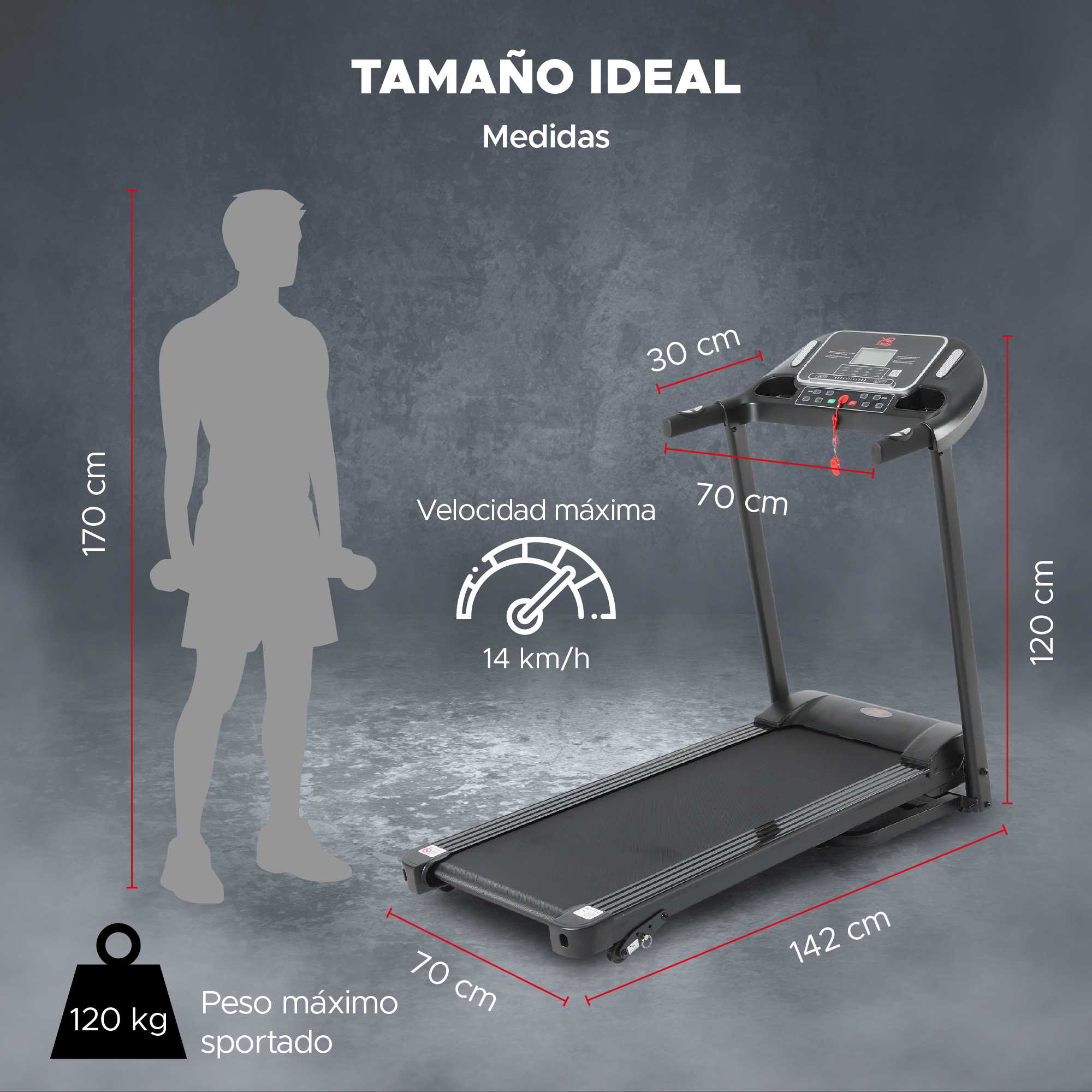 Foto 4 pulgar | Caminadora Eléctrica Plegable X-rush con Pantalla Digita