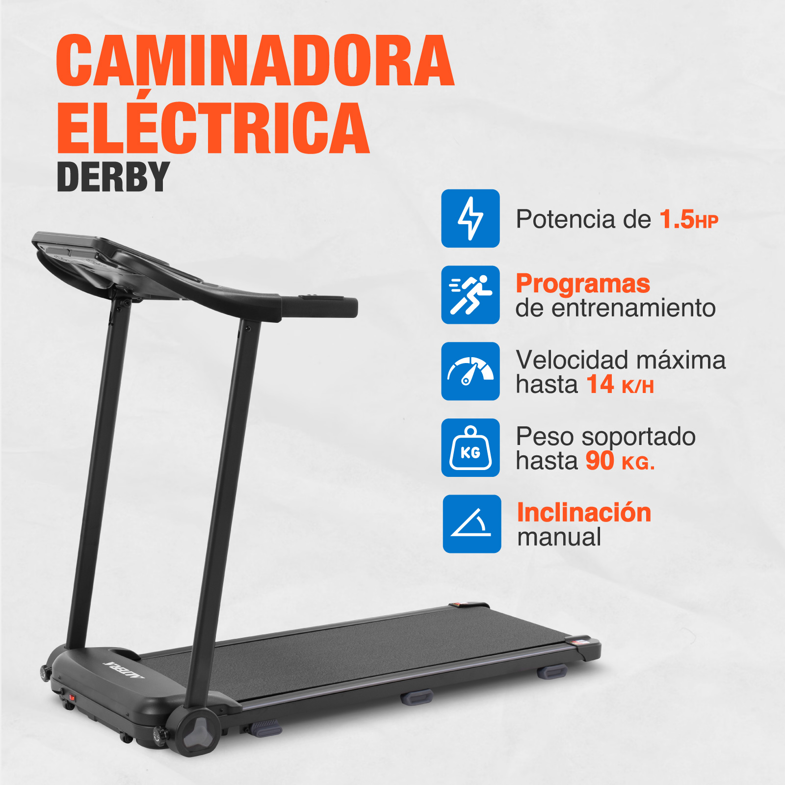 Foto 3 pulgar | Caminadora Eléctrica Altera Cinta de Correr Elevación 14 Km