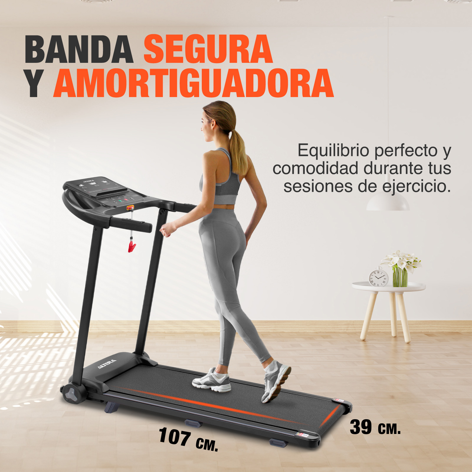Foto 5 pulgar | Caminadora Eléctrica Altera Cinta de Correr Elevación 14 Km